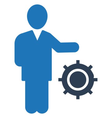 işadamı, dişli, yönetim izole vektör simgesi-ebilmek var olmak kolayca düzenleyebilir ve değiştirebilirsiniz 