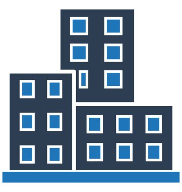 Bina, ofis, gayrimenkul izole vektör simgesi-ebilmek var olmak kolayca düzenleyebilir ve değiştirebilirsiniz 