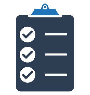 Denetim listesi, iş görevleri izole vektör simgesi-ebilmek var olmak kolayca düzenleyebilir ve değiştirebilirsiniz 