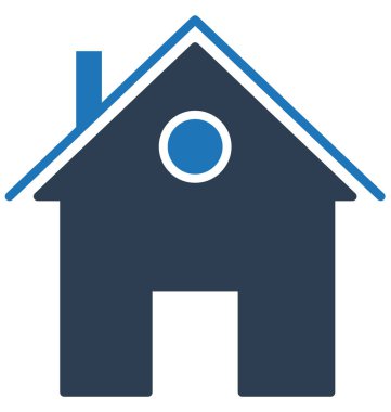 Eve, ev izole vektör simgesi-ebilmek var olmak kolayca düzenleyebilir ve değiştirebilirsiniz 