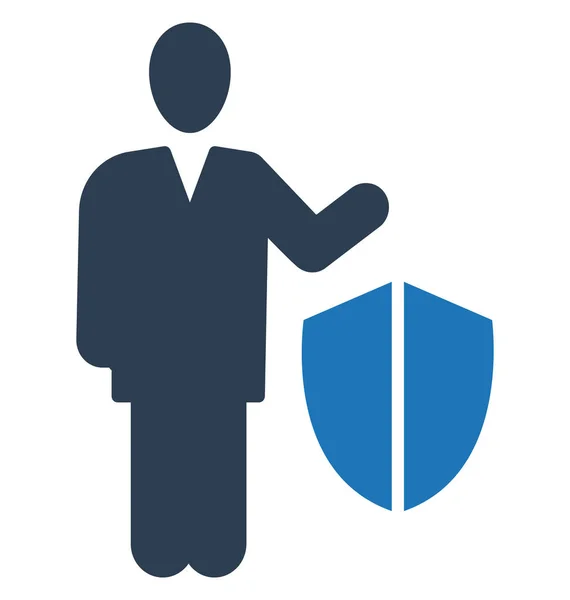 Business Protection Security Isolated Vector Icon Can Easily Edit Modify — Stock Vector