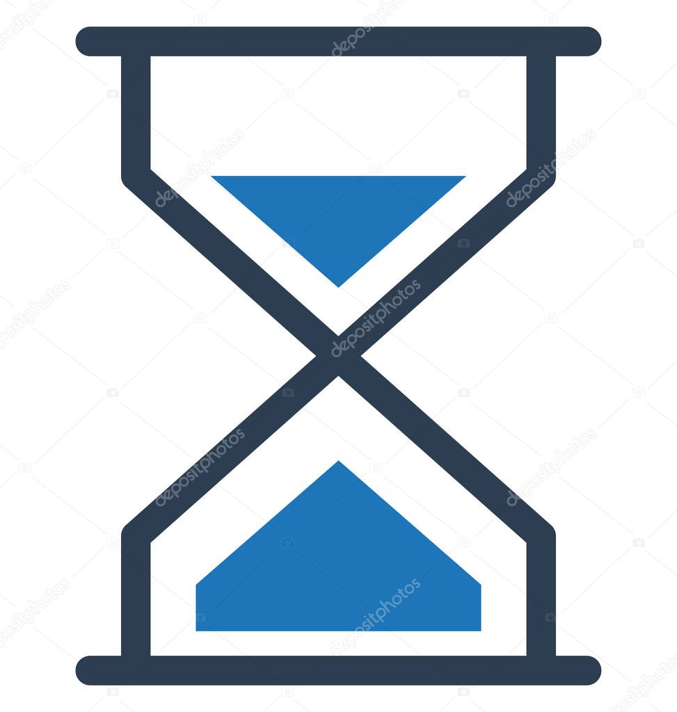 Hourglass, process Isolated Vector Icon can be easily edit and modify 