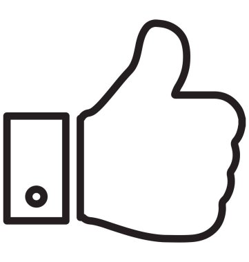 Başparmak yukarıya izole vektör simgesi olmak kolayca düzenleyebilir ve değiştirebilirsiniz 