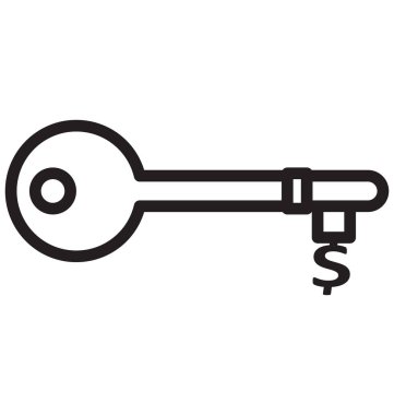 Başarının, izole vektör simgesi olmak kolayca düzenleyebilir ve değiştirebilirsiniz koruma anahtarı 