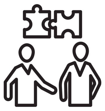 Yapboz, izole vektör simgesi-ebilmek var olmak kolayca iş çözümü birkaç düzenleyebilir ve değiştirebilirsiniz 