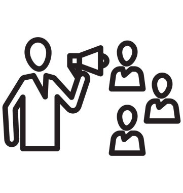 Duyuru, konuşma izole vektör simgesi-ebilmek var olmak kolayca düzenleyebilir ve değiştirebilirsiniz 