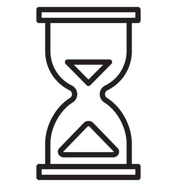 Deadline Hourglass Isolated Vector Icon Can Easily Edit Modify — Stock Vector