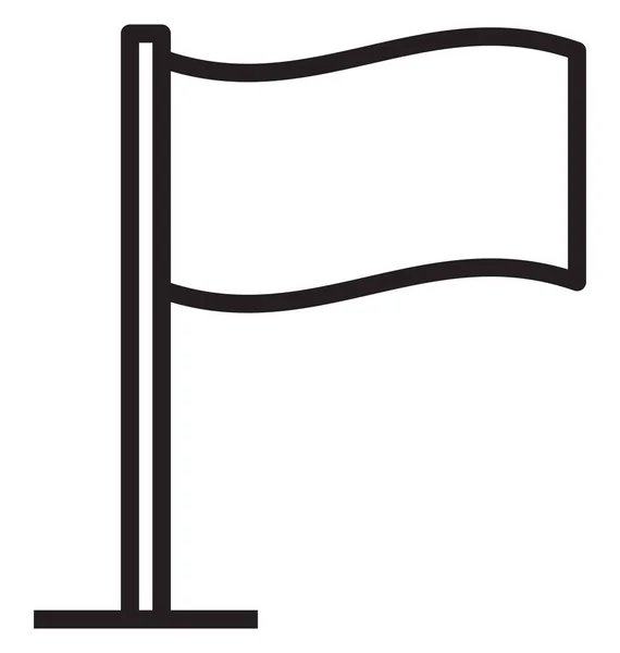 Läge Flagg Flagga Isolerade Vektor Ikonen Kanna Bli Lätt Redigera — Stock vektor