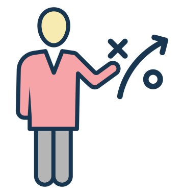 İş stratejisi, iş adamı izole vektör simgesi-ebilmek var olmak kolayca düzenleyebilir ve değiştirebilirsiniz 