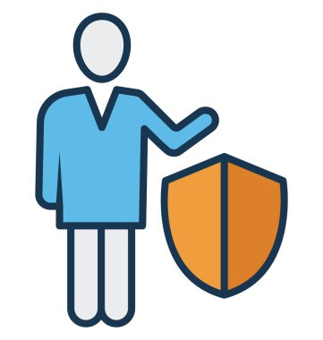 İş, koruma, güvenlik izole vektör simgesi-ebilmek var olmak kolayca düzenleyebilir ve değiştirebilirsiniz 