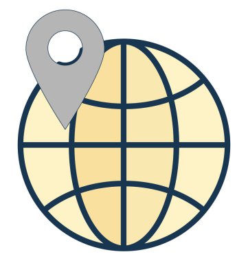 Küresel konum izole vektör simgesi-ebilmek var olmak kolayca düzenleyebilir ve değiştirebilirsiniz 