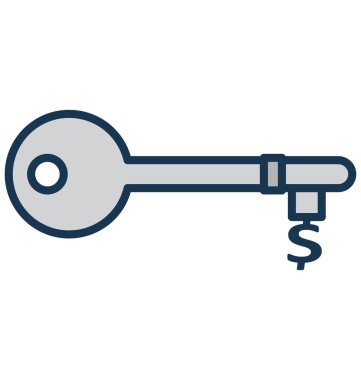 Başarının, izole vektör simgesi olmak kolayca düzenleyebilir ve değiştirebilirsiniz koruma anahtarı 