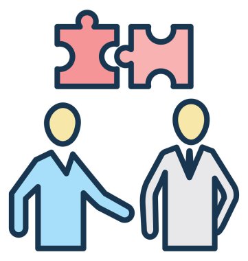 Yapboz, izole vektör simgesi-ebilmek var olmak kolayca iş çözümü birkaç düzenleyebilir ve değiştirebilirsiniz 