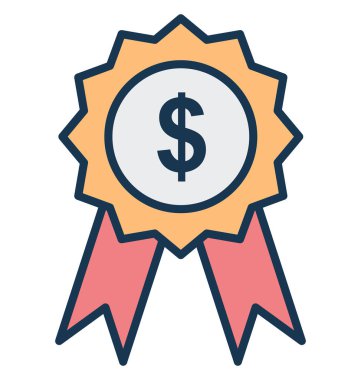 Rozet, iş rozet izole vektör simgesi-ebilmek var olmak kolayca düzenleyebilir ve değiştirebilirsiniz 