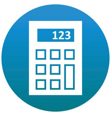 Hesap makinesi izole vektör simgesi olmak kolayca düzenleyebilir ve değiştirebilirsiniz 