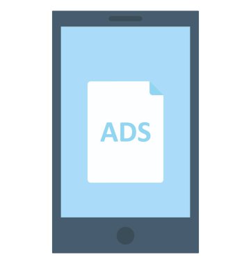 Olmak kolayca düzenleyebilir veya değiştirdiğiniz mobil reklam izole vektör simgesi