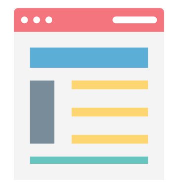 Olmak kolayca düzenleyebilir veya değiştirilmiş web düzeni izole vektör simgesi