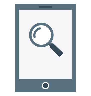 Olmak kolayca düzenleyebilir veya değiştirdiğiniz mobil arama izole vektör simgesi