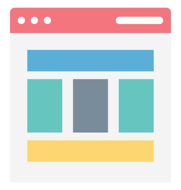 Olmak kolayca düzenleyebilir veya değiştirilmiş web düzeni izole vektör simgesi