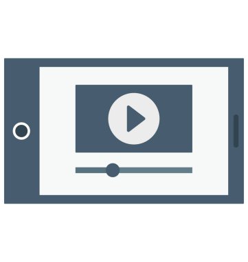 Olmak kolayca düzenleyebilir veya değiştirilen Media Player izole vektör simgesi