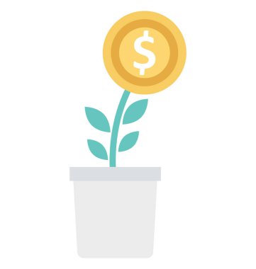 Olmak kolayca düzenleyebilir veya değiştirilen iş büyüme izole vektör simgesi