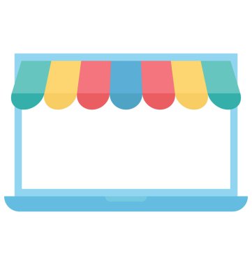 Olmak kolayca düzenleyebilir veya değiştirilen online Shop izole vektör simgesi