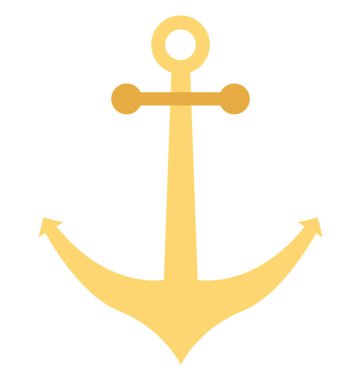 Olmak kolayca düzenleyebilir veya değiştirilen çapa izole vektör simgesi