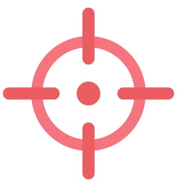 Olmak kolayca düzenleyebilir veya değiştirilmiş hedef izole vektör simgesi