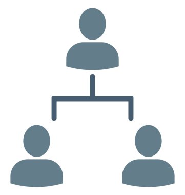 Olmak kolayca düzenleyebilir veya değiştirilmiş insanlar hiyerarşi izole vektör simgesi