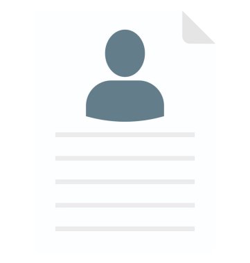 Olmak kolayca düzenleyebilir veya değiştirilen özgeçmiş izole vektör simgesi