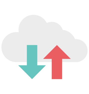 Bulut bilgi işlem izole vektör simge olmak kolayca düzenleyebilir veya değiştirilen