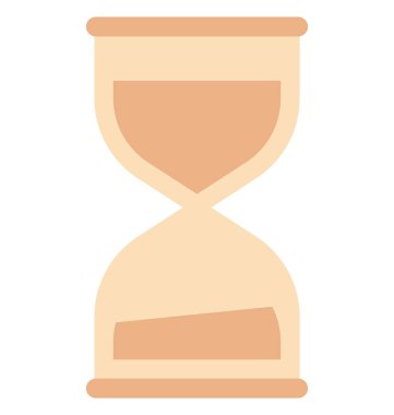 Olmak kolayca düzenleyebilir veya değiştirilen kum saati izole vektör simgesi