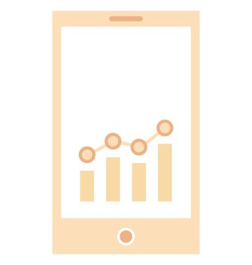 Olmak kolayca düzenleyebilir veya değiştirdiğiniz mobil grafik izole vektör simgesi