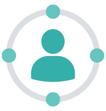 Hedef Kullanıcı izole vektör simgesi olmak kolayca düzenleyebilir veya değiştirilen