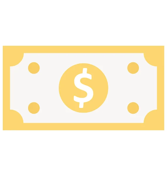 Paper Money Isolated Vector Icon Can Easily Edit Modified — Stock Vector