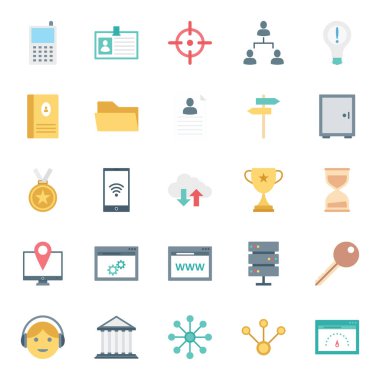 Dijital pazarlama izole Vector Icons Set kolayca değiştirilebilir veya düzenleme