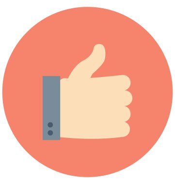 Olmak kolayca düzenleyebilir veya değiştirilen başparmak yukarı izole vektör simgesi