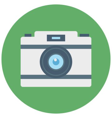 Olmak kolayca düzenleyebilir veya değiştirilen kamera izole vektör simgesi