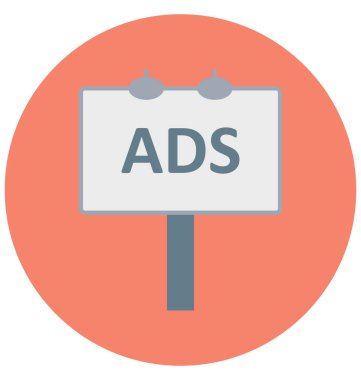 Reklam Kurulu izole vektör simge olmak kolayca düzenleyebilir veya değiştirilen