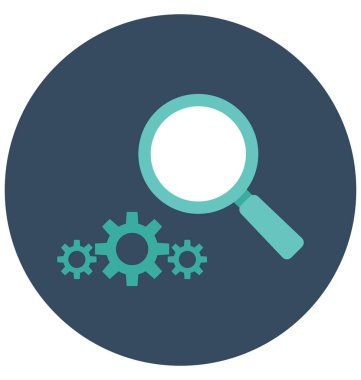 Olmak kolayca düzenleyebilir veya değiştirilmiş arama ayarları izole vektör simgesi