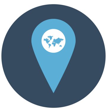 Konumu izole kolayca simge Düzenle veya değişikliğin vektör küre