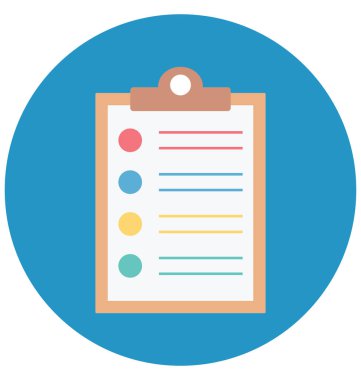 Olmak kolayca düzenleyebilir veya değiştirilen denetim listesi izole vektör simgesi