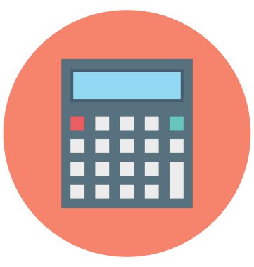 Olmak kolayca düzenleyebilir veya değiştirdiğiniz hesap makinesi izole vektör simgesi