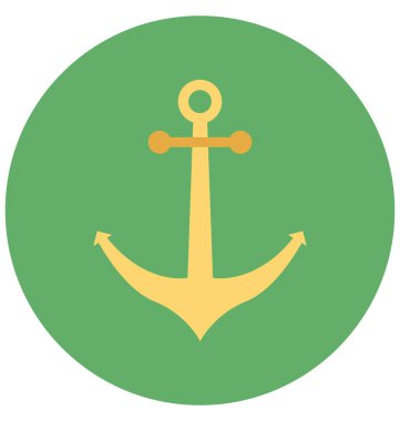 Olmak kolayca düzenleyebilir veya değiştirilen çapa izole vektör simgesi