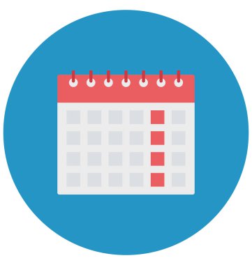 Olmak kolayca düzenleyebilir veya değiştirdiğiniz takvim izole vektör simgesi