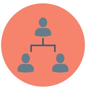 Olmak kolayca düzenleyebilir veya değiştirilmiş insanlar hiyerarşi izole vektör simgesi