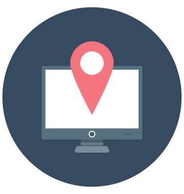 Olmak kolayca düzenleyebilir veya değiştirilen online harita izole vektör simgesi