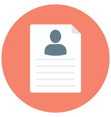 Olmak kolayca düzenleyebilir veya değiştirilen özgeçmiş izole vektör simgesi