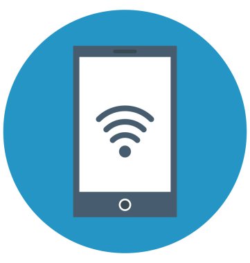 Olmak kolayca düzenleyebilir veya değiştirilen Wifi bağlı izole vektör simgesi