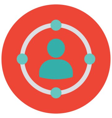 Hedef Kullanıcı izole vektör simgesi olmak kolayca düzenleyebilir veya değiştirilen